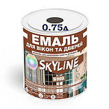 Емаль графітова (RAL 7024) акрилова для вікон та дверей шовковисто-матова SkyLine, 0.4 л, фото 2