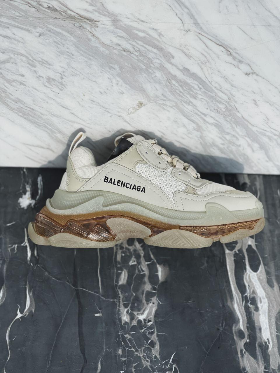 Жіночі Кросівки Balenciaga Triple-S Beige 36-38-39-40