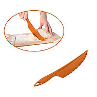 Пластиковый кухонный нож для силиконового коврика крема, торта, теста овощей и фруктов 30.5 см Оранжевый