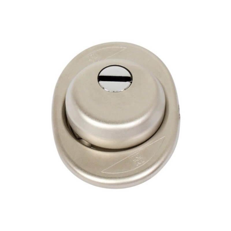 Дверна броненакладка (розетка) під циліндр Mottura 9411616CS Хром матовий, фото 1