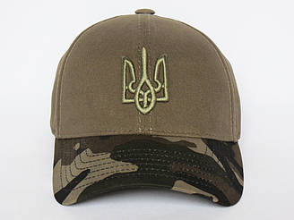 Кепка Тризубець Олива Камуфляж. Бейсболка з Тризубцем