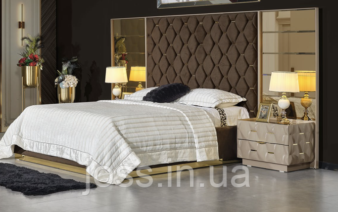 Ліжко двоспальне дизайнерське з підіймальним механізмом, Ріал, фото 2