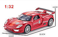 Коллекционная металлическая машинка Porsche Металлическая модель спорткар Красный