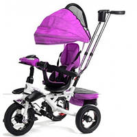 Велосипед 3 колеса BABY TRIKE 6699 музыкальное поворотное сиденье надувные колеса 112/10 фиолетовый