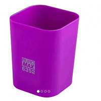 Стакан для ручек (органайзер) BUROMAX 6352-07 канц.пластиковый 70х70х90мм фиолетовый(1/12/96)