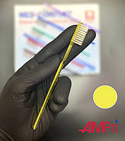 Одноразовые зубные щетки AMPri пропитаны зубной пастой желтые, 100 шт.