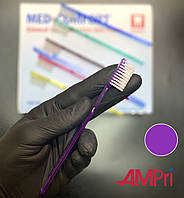 Одноразовые зубные щетки AMPri пропитаны зубной пастой лиловые, 100 шт.