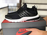Чоловічі кросівки Presto сіточка стильні молодіжні Nike Presto чорні білі, фото 6