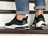 Чоловічі кросівки Presto сіточка стильні молодіжні Nike Presto чорні білі, фото 5