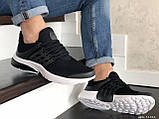 Чоловічі кросівки Presto сіточка стильні молодіжні Nike Presto чорні білі, фото 4