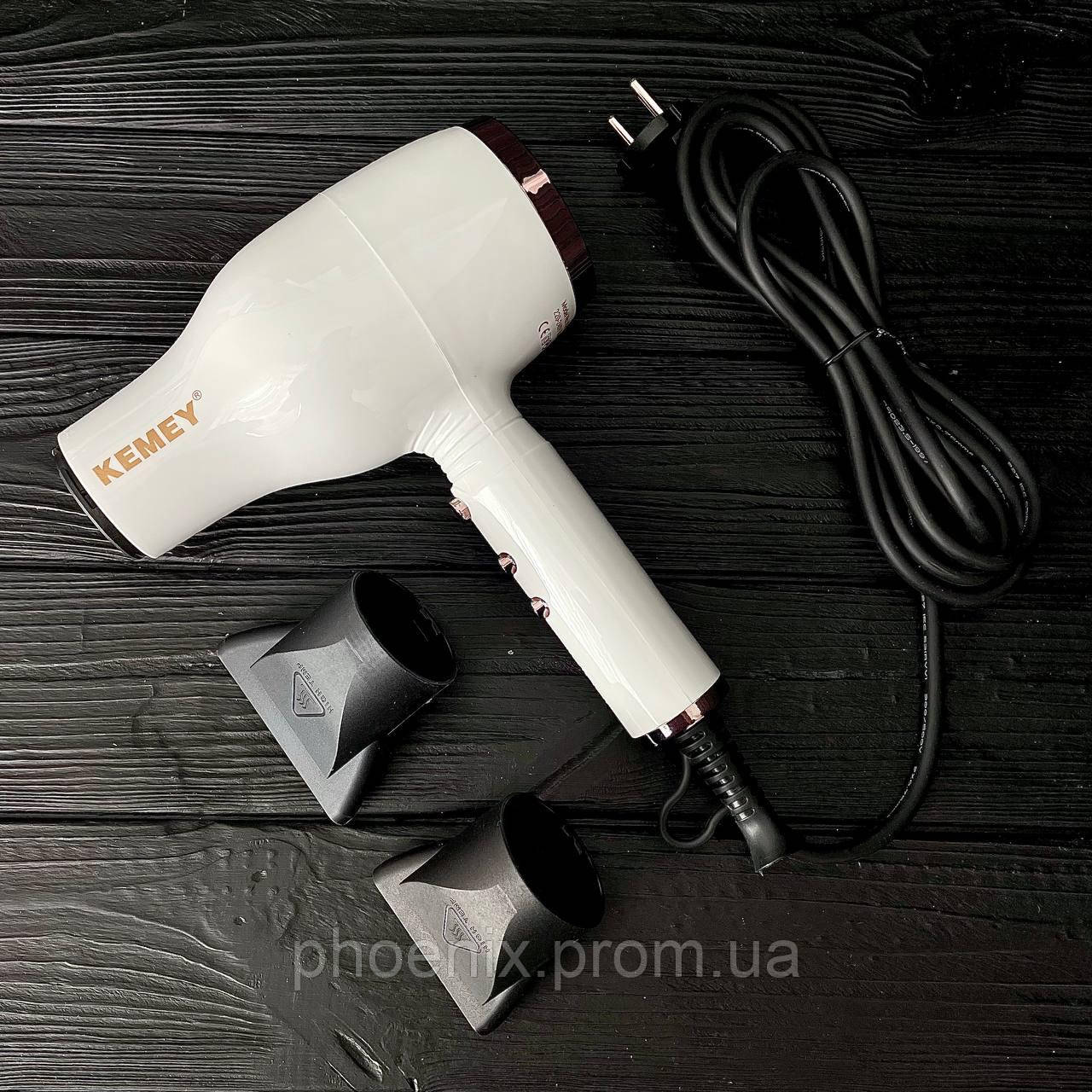 Купити Професійний потужний фен Kemey KM-6825 3500 Вт з 2 насадками ...