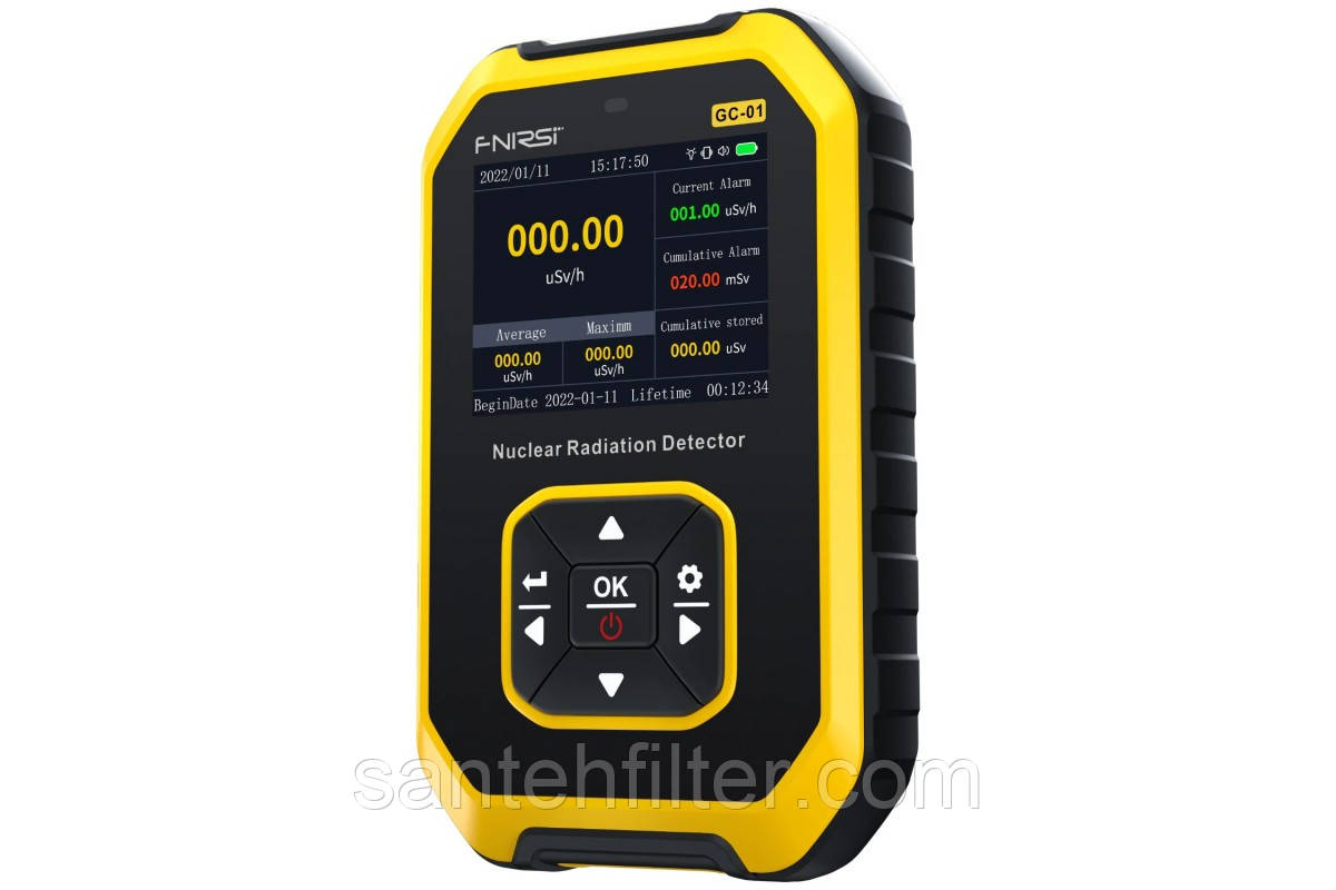 Дозиметр радіації, лічильник Гейгера професійний Fnirsi GC-01