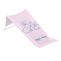 Лежак в ванную для купания малышей Tega Baby Зайчики 42х20х14 см Светло-розовый