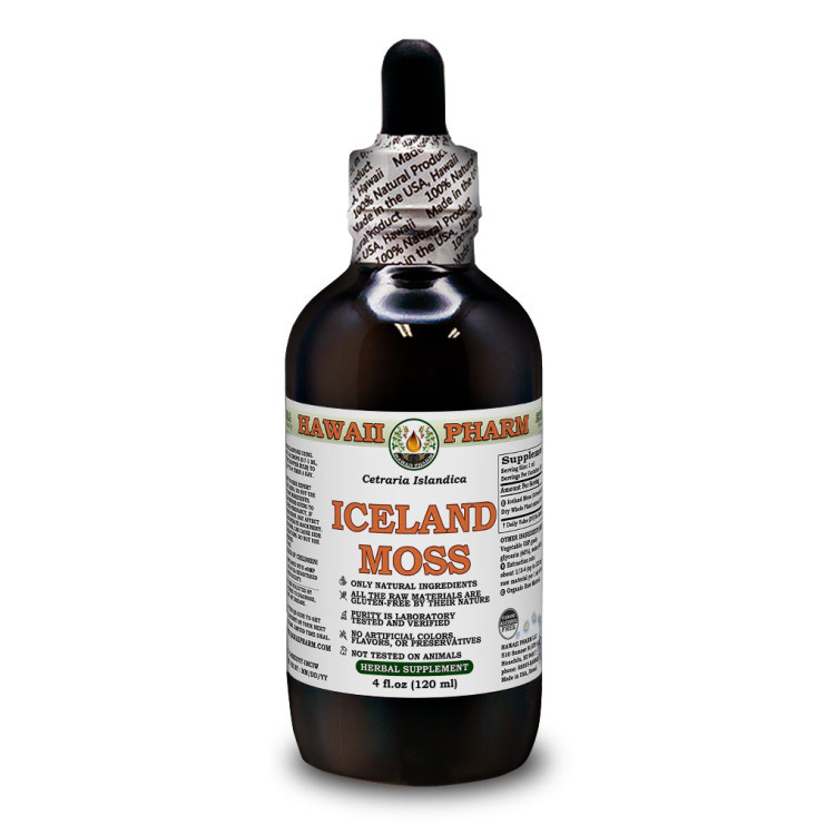 Hawaii Pharm Iceland Moss Alcohol-FREE / Цетрарія Ісландська (Ісландський мох) без спирту 120 мл