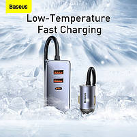 Автомобільний зарядний пристрій Baseus Share Together PPS 2U+2C Gray 120 w, фото 8