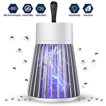 Лампа від комарів 5W "Mosquito killing Lamp YG-002" Сіра, антимоскітна лампа — світильник проти комах (ST)