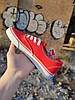 Кеды Vans Authentic RED оригинал унисекс КРАСНЫЕ на белой подошве криперы кроссовки, фото 7