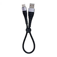 Короткий дата зарядний кабель USB Type-C 25 см Провід для зарядки телефону ЮСБ Тайп Сі Шнур Тип С V2