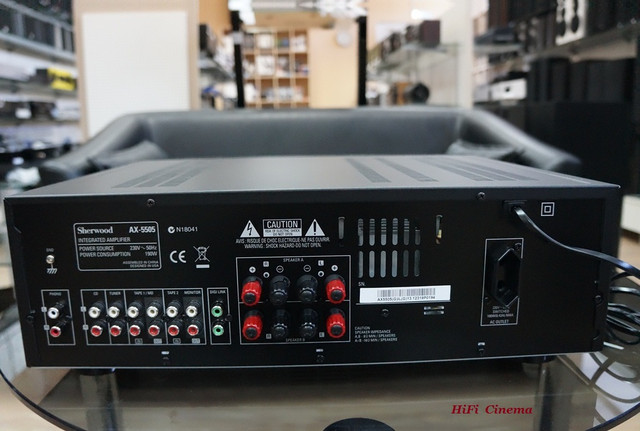 Sherwood AX-5505 Integrated Amplifire rear connectors HiFi Cinema Sherwood AX-5505 Integrated Stereo Amplifire HiFi стерео підсилювач потужності з ММ фонокорректором