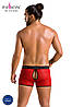 Чоловічі прозорі боксери Passion 046 SHORT PARKER S/M Red, сітка, під леопард, фото 6