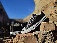 Кеди Converse All Star cotton Black/White конверси ЧОРНІ на білій підошві чоловічі унісекс 40