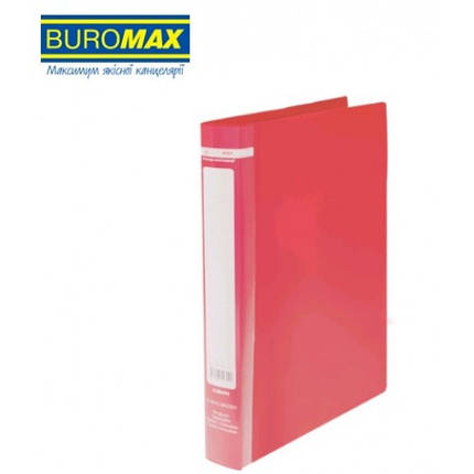 Папка накопичувач BUROMAX 3161-05 А4 з 2-ма кільцями пластик. 35 мм ЧЕРВОНА (1/24), фото 1