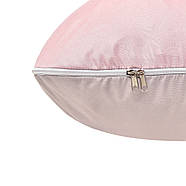 Наволочка на П-подушку для вагітних та відпочинку 140х75х20 см з блискавкою пудра/св.сіра, фото 5