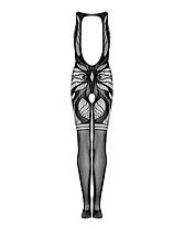 Сітчастий бодістокінг без рукавів Obsessive Bodystocking G331 S/M/L, black, з доступом, фото 5