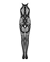 Сітчастий бодістокінг без рукавів Obsessive Bodystocking G331 S/M/L, black, з доступом, фото 6