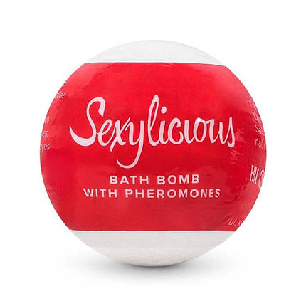 Бомбочка для ванни з феромонами Obsessive Bath bomb with pheromones Sexy (100 г), фото 1