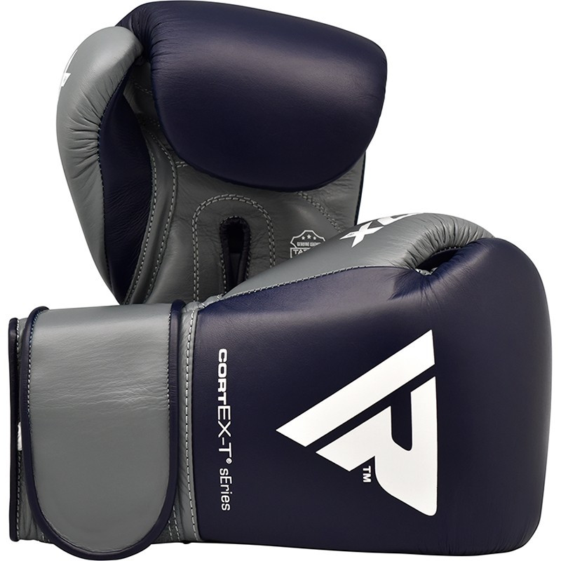 Боксерські рукавиці RDX Leather Pro C4 Blue 10 ун. - фото 2 - id-p1803779151