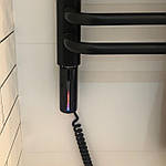 Чорна глянцева рушникосушка з ТЕНом графіт 500х700 Instal Project RETTO RET-50/70C12, фото 7