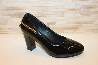 Туфлі жіночі чорні на підборах Т1509