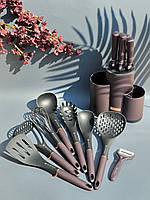 Набор ножей и кухонных принадлежностей Edenberg EB-11099-Brown 14 предметов коричневый