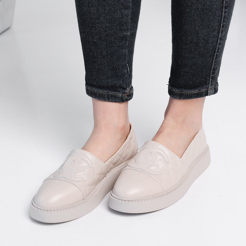 Лофери жіночі Fashion Camilla 3895 36 розмір 23,5 см Бежевий код ID 4542638, фото 1