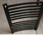 Чорна глянцева рушникосушка з ТЕНом графіт 500х700 Instal Project RETTO RET-50/70C12, фото 2