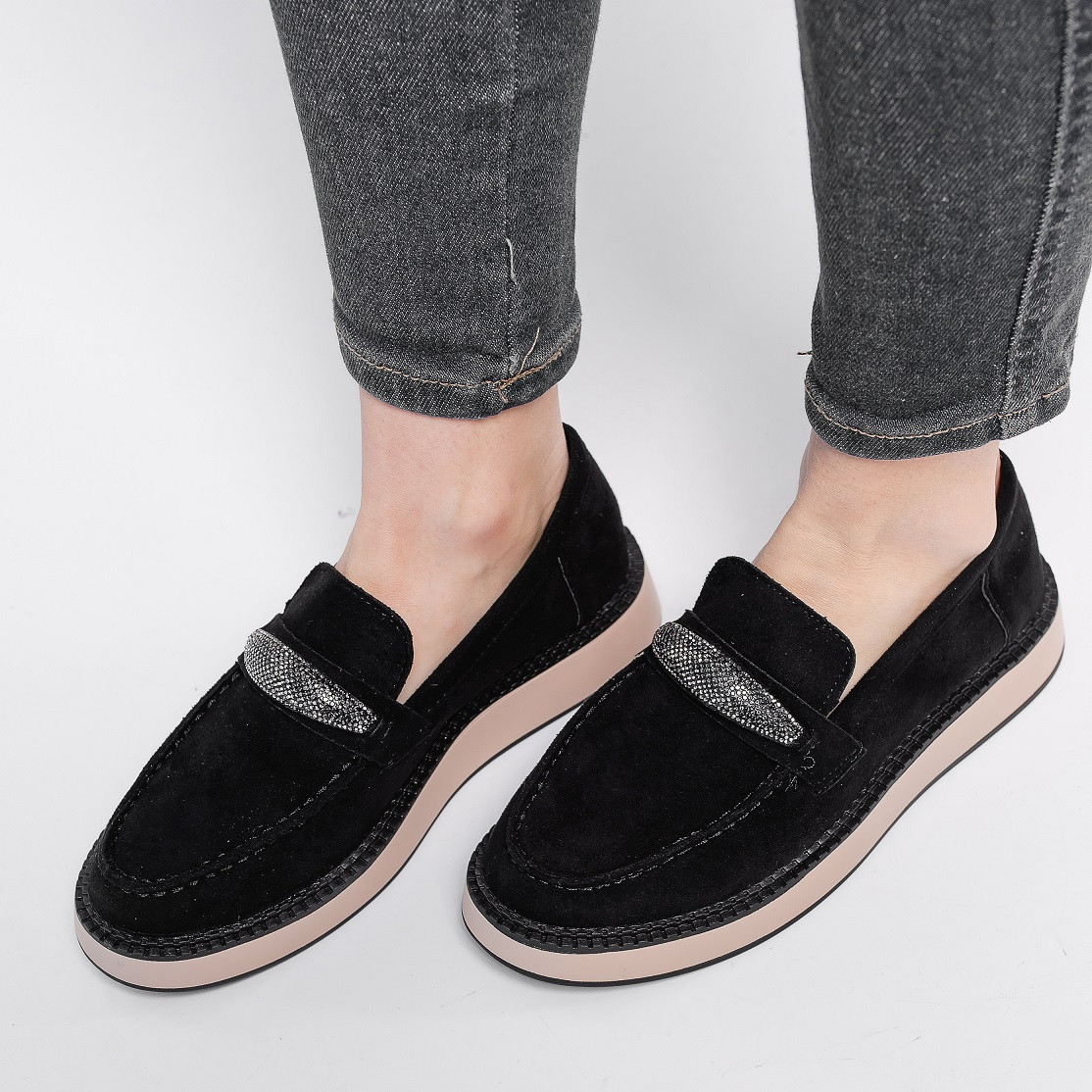 Лофери жіночі Fashion Juliet 3916 36 розмір 23,5 см Чорний код ID 4542762