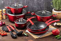 Набор посуды Edenberg EB-5619 15 предметов красный
