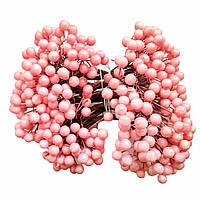 Декоративные ягоды розовые, 8 мм, 500 шт