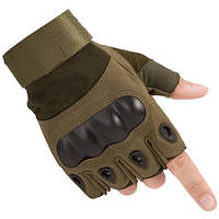 Тактические перчатки Oakley открытые Олива,беспалые армейские перчатки розмір XL