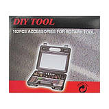 Набір насадок для гравера в пластиковому кейсі (102 предмети), фото 3