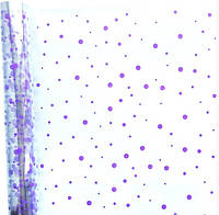 Пленка с фиолетовым рисунком "Горох-3" (60 см; 400 г)