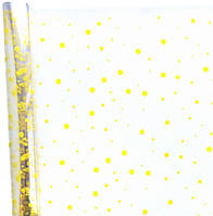 Пленка с желтым рисунком "Горох-3" (60 см; 400 г)