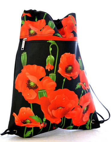 Сумка для взуття з кишенею "Маки на чорному" Josepf Ottenn JO-15121, фото 1