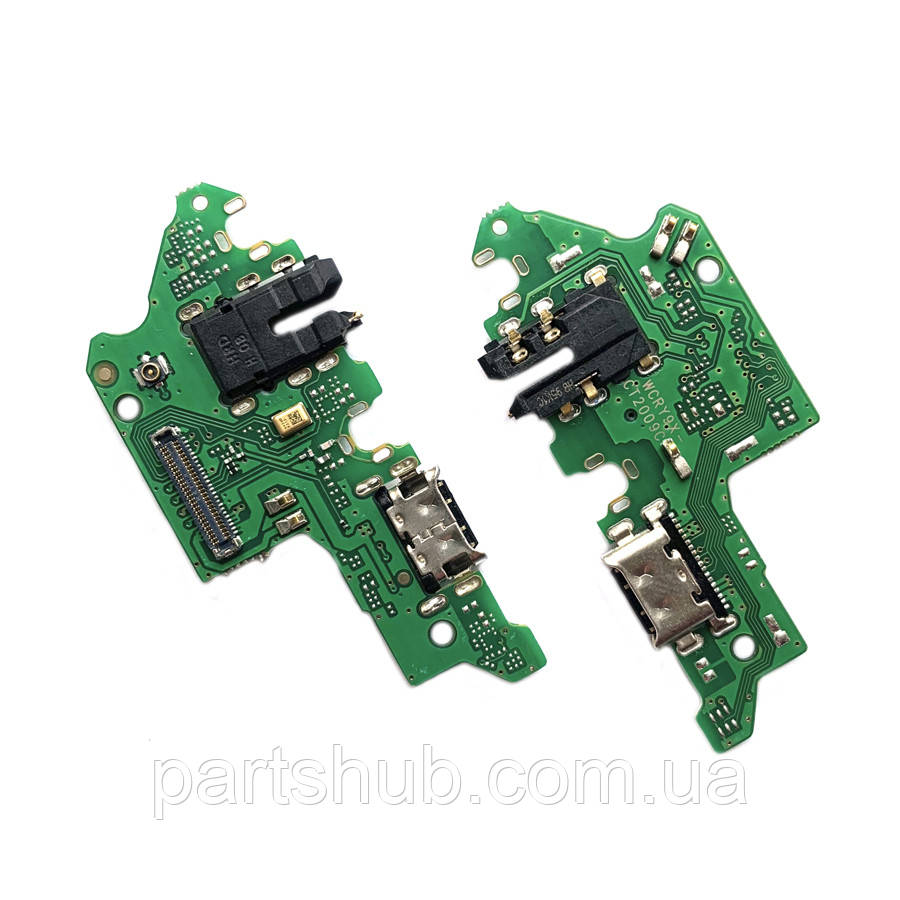 Шлейф Huawei P Smart Pro STK-L21 з роз'ємом зарядки та мікрофоном - нижня плата, фото 1