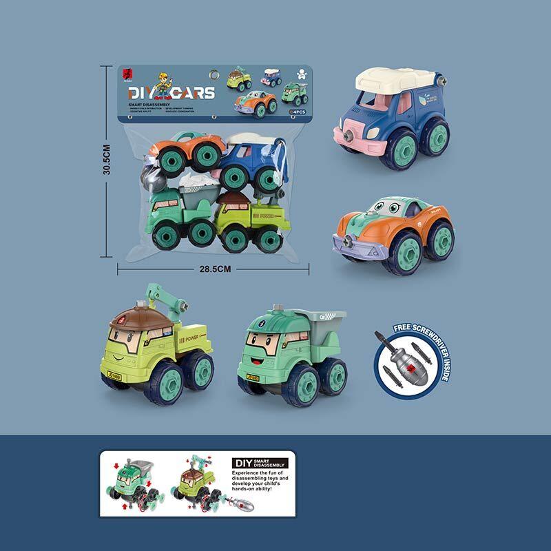 Конструктор набір машин 4 шт., з викруткою, у пакеті - купити за ...