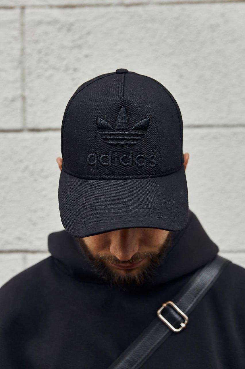 Кепка Adidas летняя мужская женская черная Бейсболка Адидас спортивная ...