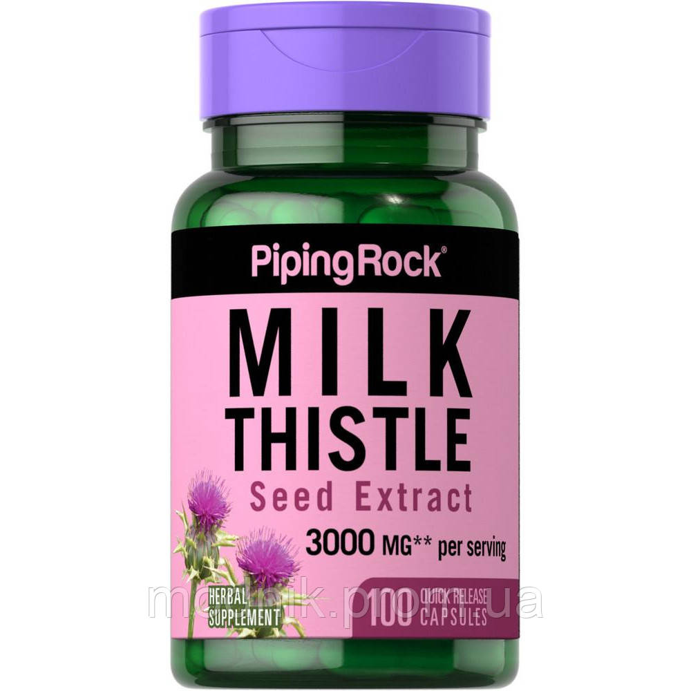 Расторопша Piping Rock Milk Thistle Seed Extract 3000 Mg 100 Caps MD
