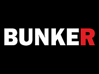 BUNKER sticker, наклейка БУНКЕР на скло авто, текст без фону