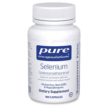 Селен (селенометіонін), Selenium (selenomethionine), Pure Encapsulations, 180 капс. BX119